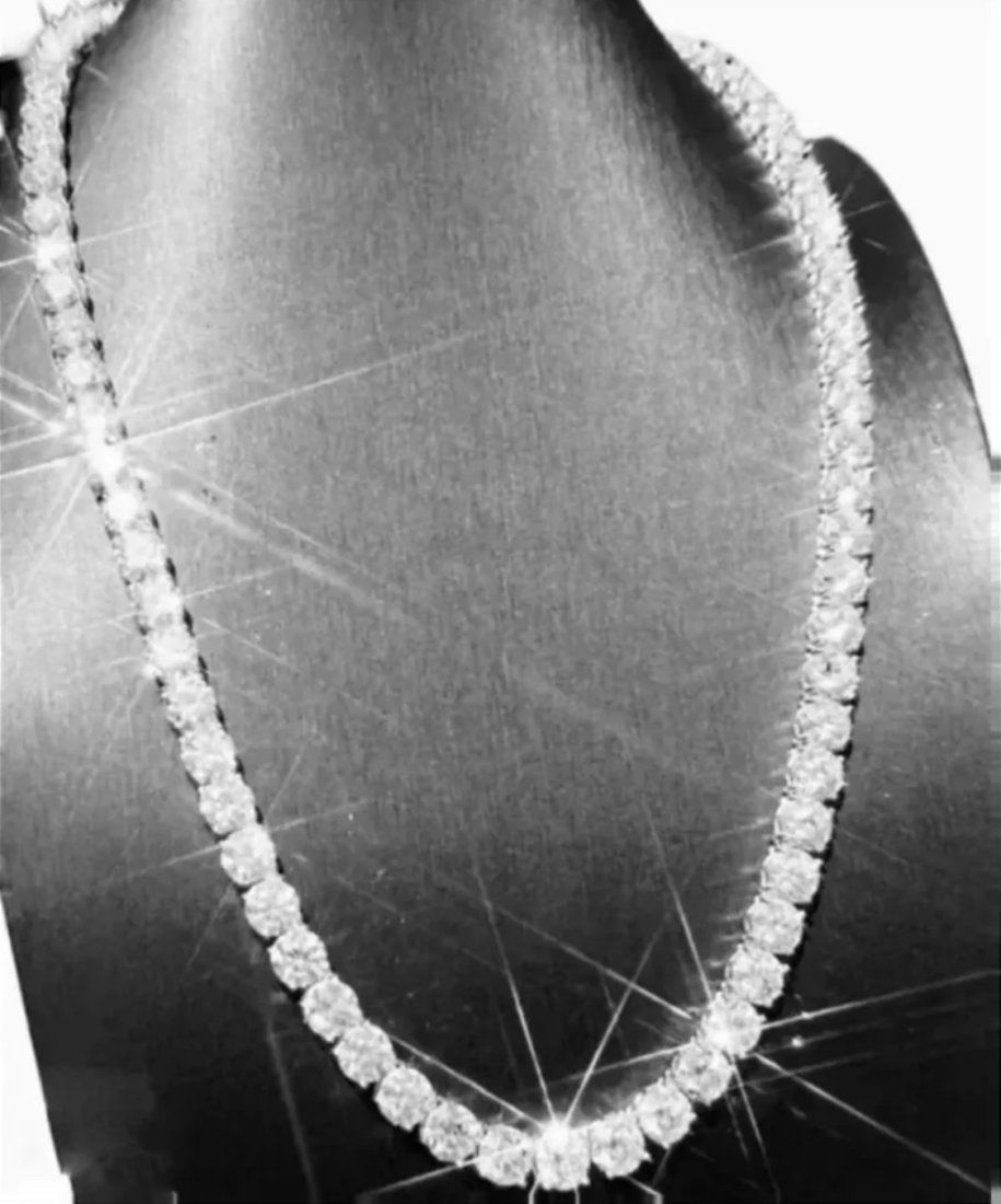 18k White Gold Plated VVS Necklace (1 of 3)