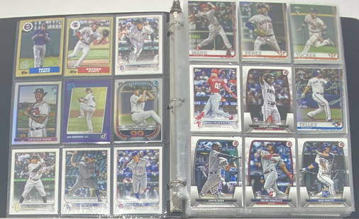 Binder Full Of Baseball Rookies: Binder Full Of Baseball Rookies , Toops, Bowman chrome , Rated Rookie, Optic , Topps Chrome and more . Over 100 rookies