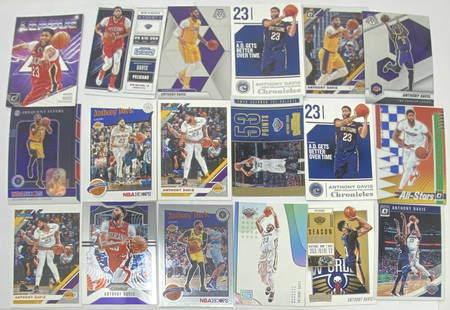 Anthony Davis Cards: Lot Of Anthony Davis basketball Cards total of 19 Cards