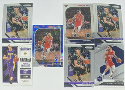 Lonzo Ball Cards: Lot Of Lonzo Ball basketball Cards total of 7 Cards