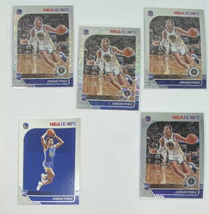Jordan Poole Rookie Cards: Lot Of Jordan Poole Rookie basketball Cards total of 5 rookies