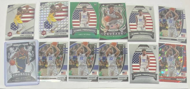 James Wiseman Rookie Cards: Lot Of James Wiseman Rookie basketball Cards total of 10!rookies and 2 non rookies