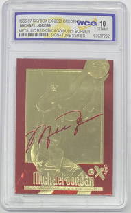 1996 Skybox Michael Jordan Signature Series: 1996 skybox Michael Jordan signature series basketball Card Mint 10