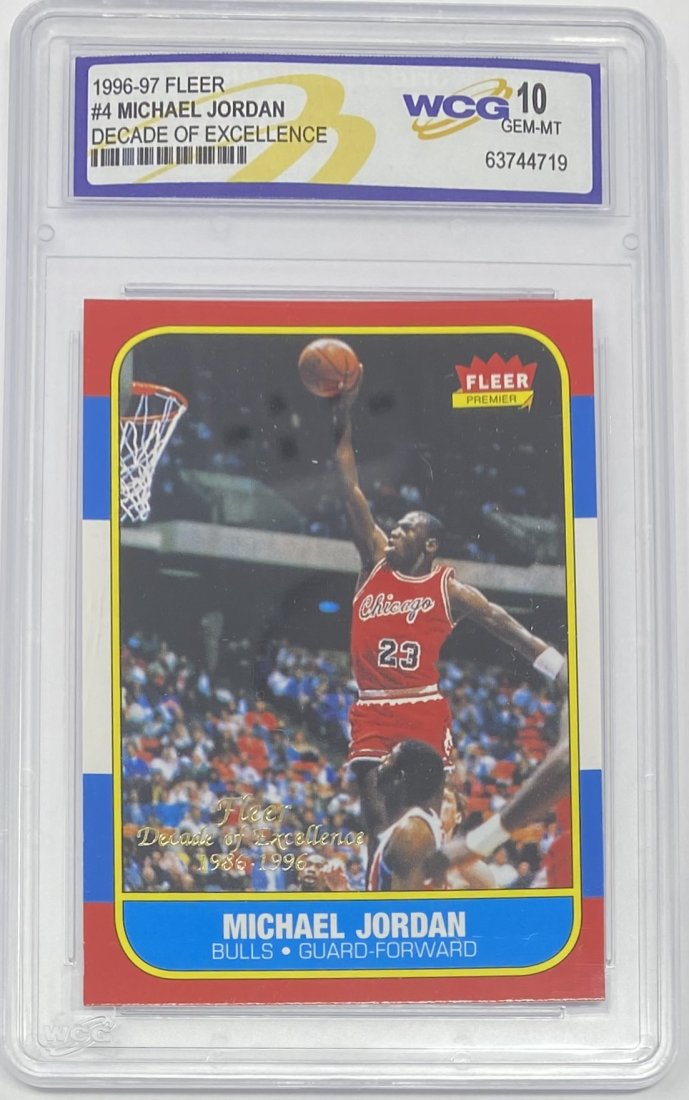 Michael Jordan Decade Of Excellence: 1996 Fleer Michael Jordan decade Of Excellence basketball Card Mint 10