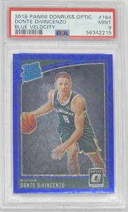 Donte DiVincenzo Rated Rookie Blue Velocity Card: Donte DiVincenzo Rated Rookie Blue Velocity Card PSA Mint 9