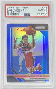 2018 Kelly Oubre Jr Blue Prizm Card: 2018 Kelly Oubre Jr Blue Prizm Card PSA Mint 10 basketball card