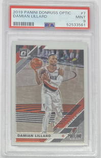 Damian Lillard Card: 2019 Damian Lillard PSA Mint 9 basketball card