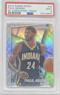 Paul George SP Variations Card: 2014 Paul George SP Variations Card PSA Mint 9 basketball card