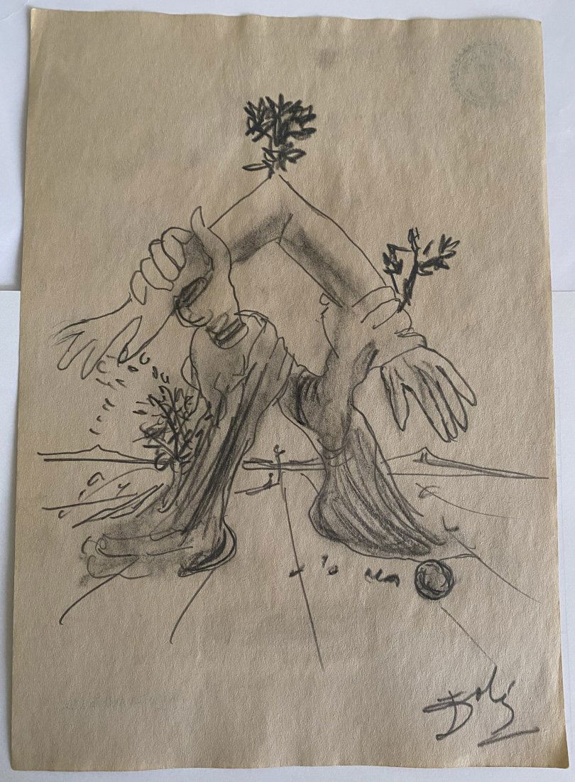 Salvador Dali Drawing (Spanish, 1904-1989) (1 of 5)
