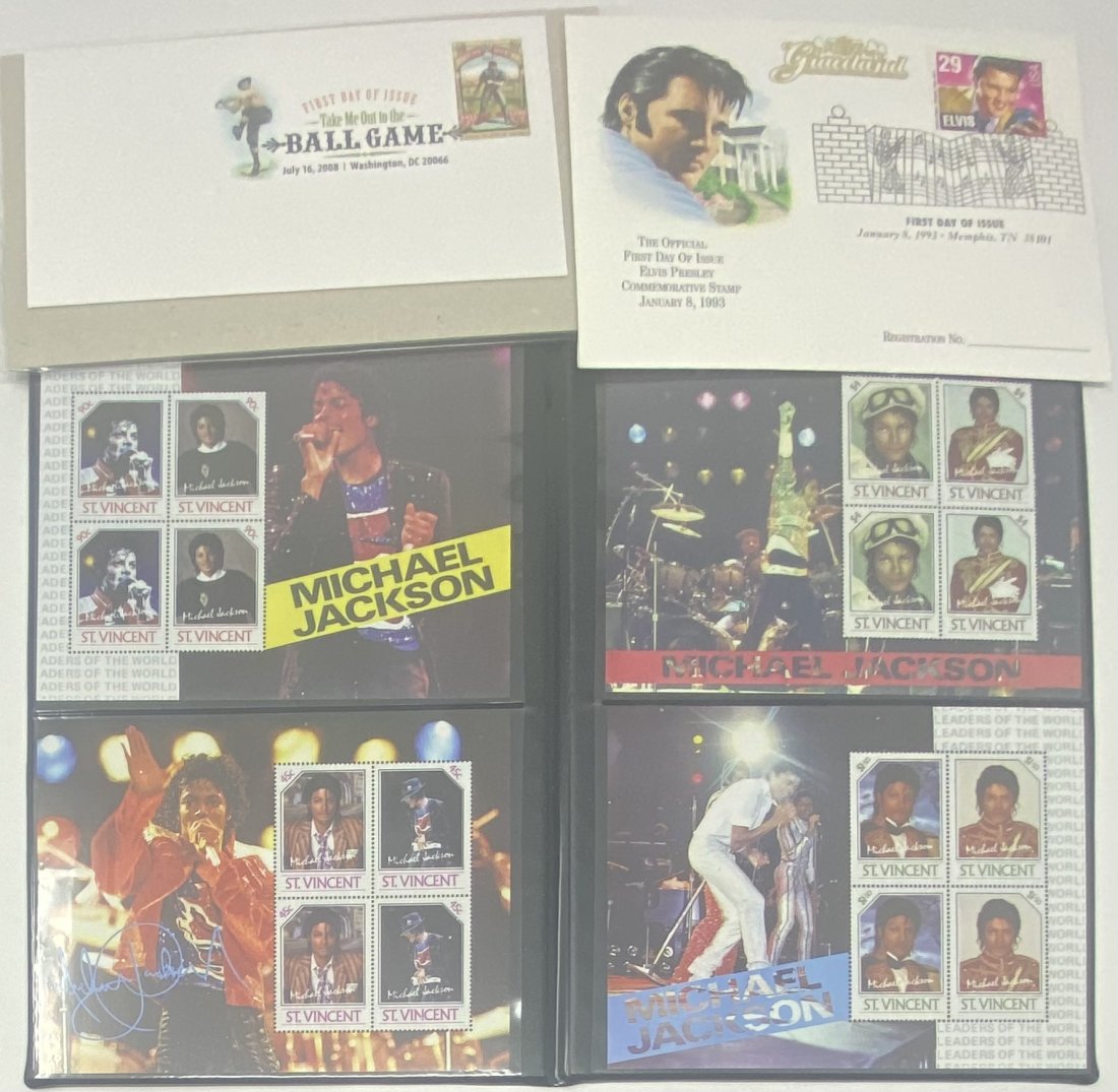 Michael Jackson Elvis Presley Stamps: Michael Jackson Elvis Presley Stamps lot