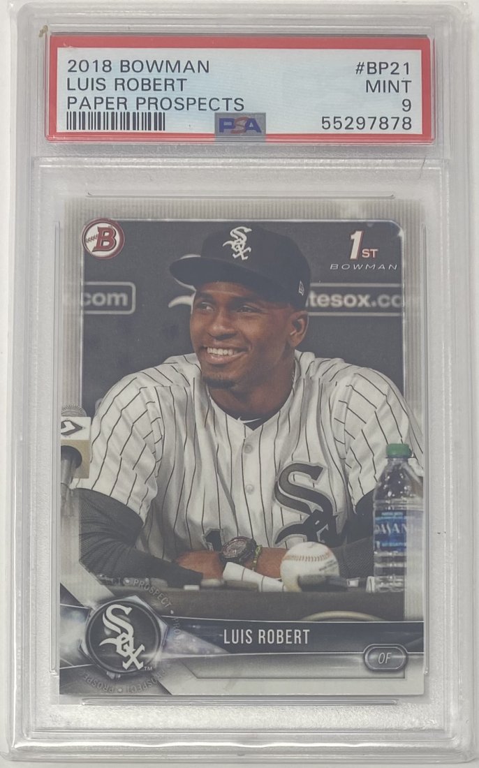 2018 Bowman Luis Robert Paper Prospects PSA Card: 2018 Bowman Luis Robert Paper Prospects PSA Card Mint 9