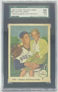 1959 Ted Williams Card: 1959 Fleer Ted Williams Ted Williams, Barbara Joyce Williams SGC 86 NM 7.5 card