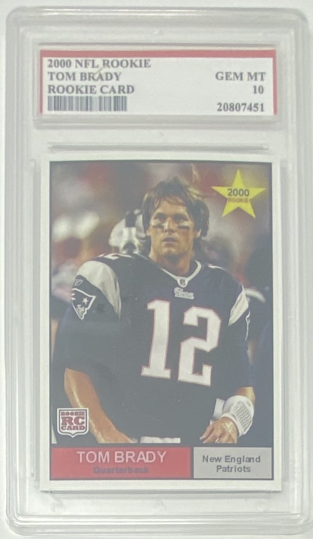 Tom Brady Card RP: Look Alike Card: 2000 Tom Brady football card in slab
