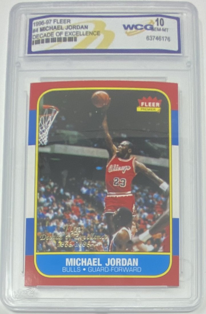 Michael Jordan Decade Of Excellence: 1996 Fleer Michael Jordan Decade Of Excellence Basketball Card Mint 10