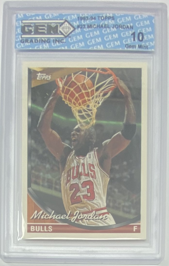 1993 Michael Jordan Card: 1993 topps Michael Jordan Basketball Card GEM Mint 10