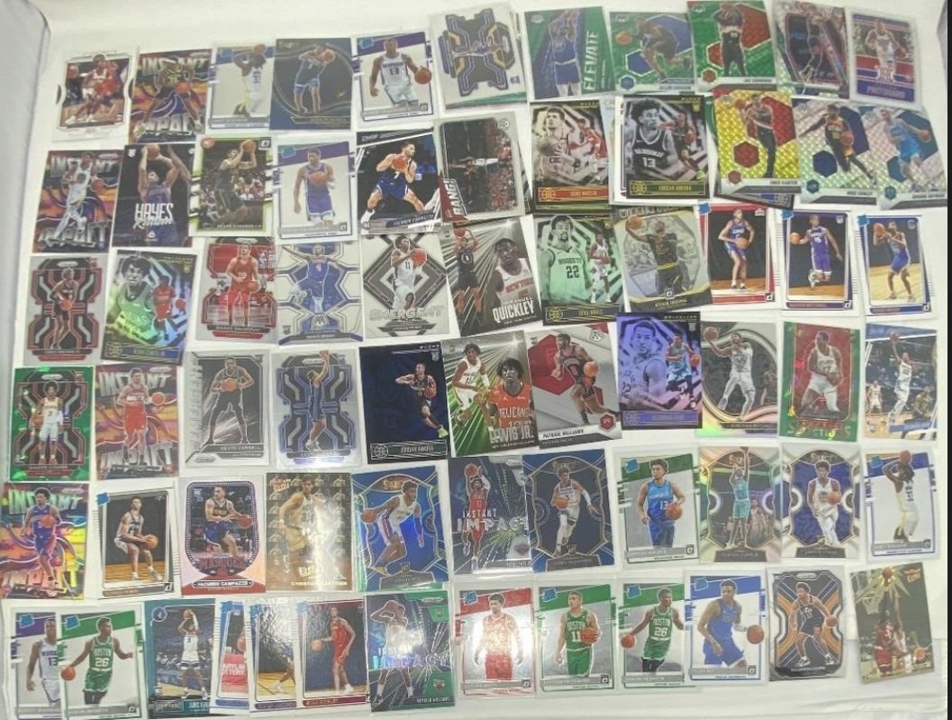 Box Of Basketball Rookie Cards And More: Box Of Rookie Basketball Cards, Rated Rookie cards, Select rookies , Mosaic rookies , insert rookies and more. James wiseman , Patrick Williams, Kilian Hayes, Steven Nash , Karl Malone , Isaiah Jackso