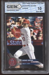 Shohei Ohtani Rookie: 2018 Shohei Ohtani Rookie Baseball Card GEM 10 Card