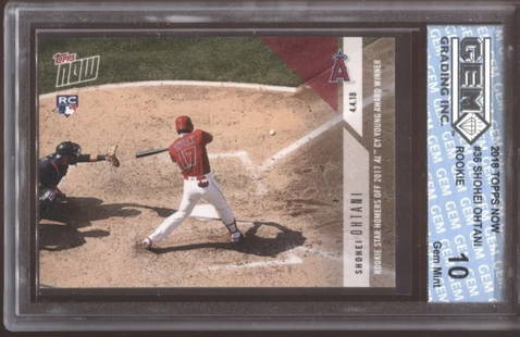 Shohei Ohtani Rookie Card: 2018 Shohei Ohtani Rookie Baseball Card GEM 10 Card