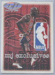 Michael Jordan Logoman Patch Card: Michael Jordan Custom Logoman Patch Basketball Card