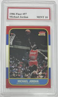 Michael Jordan Rookie RP Card: Look Alike Card: 1986 Michael Jordan Card in slab