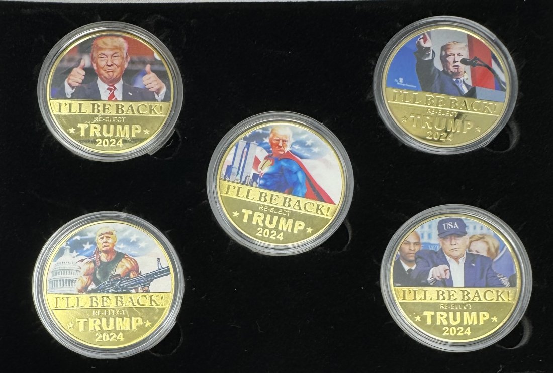 Donald Trump Coins Collection: 5 coins Set Donald Trump coins Collection