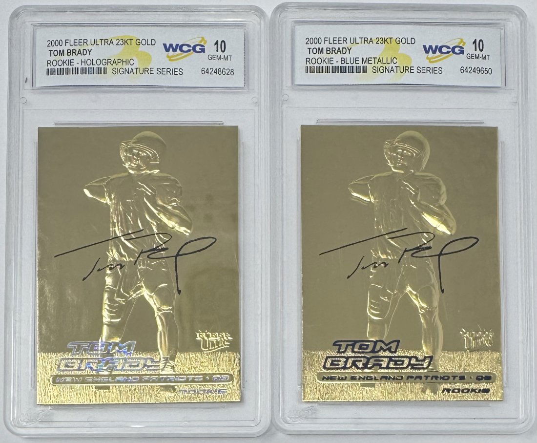 Tom Brady Rookie Football Cards (1 of 2)