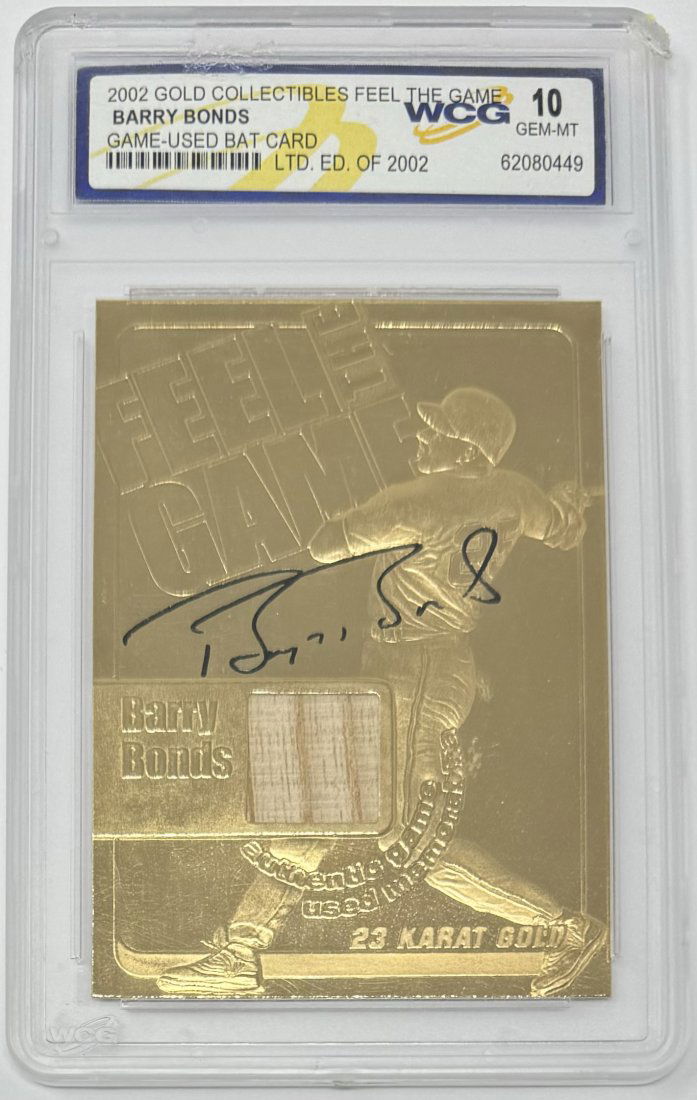 Barry Bonds Game Used Bat Card (1 of 2)