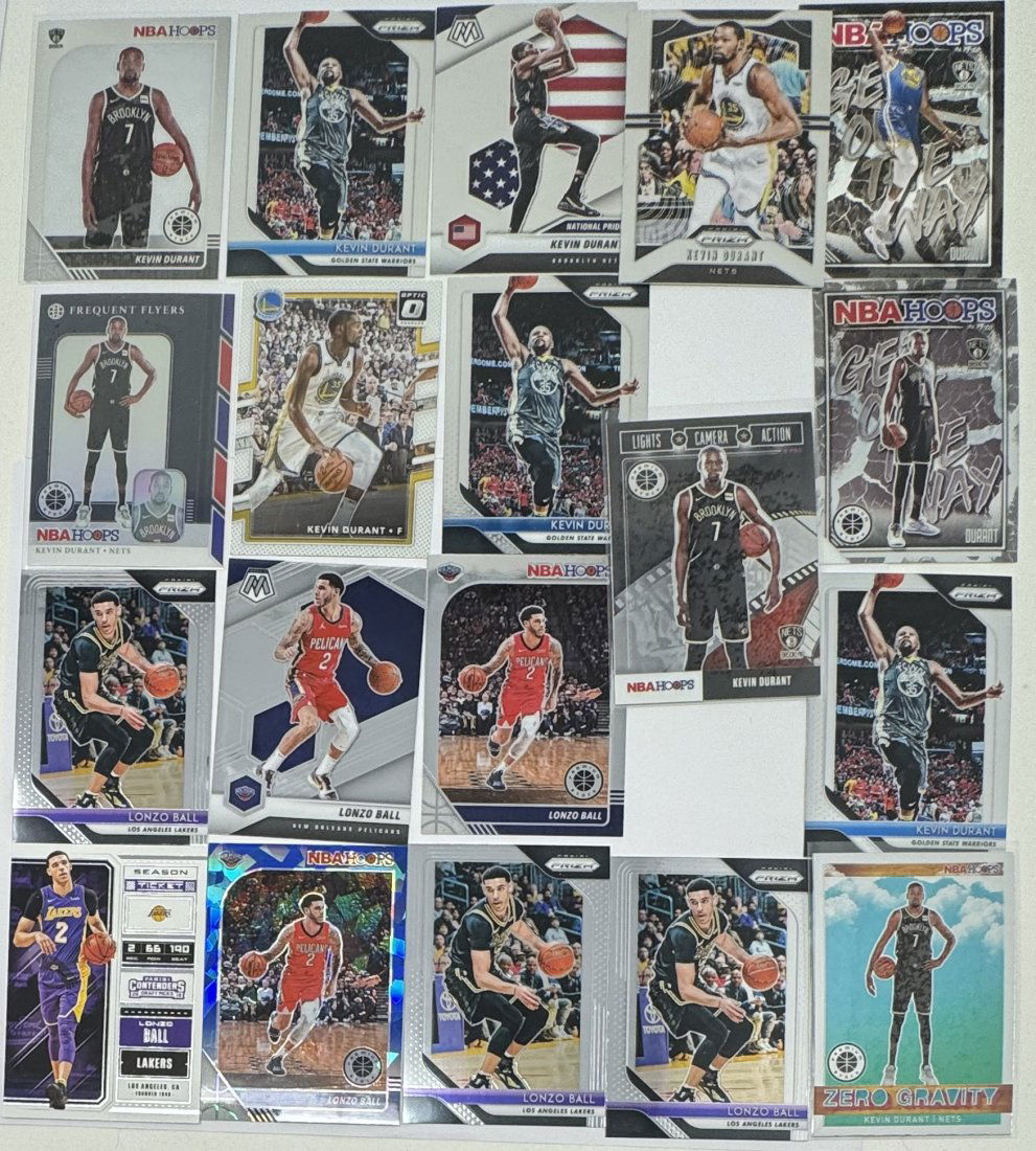 Kevin Durant and Lonzo Ball Cards (1 of 3)