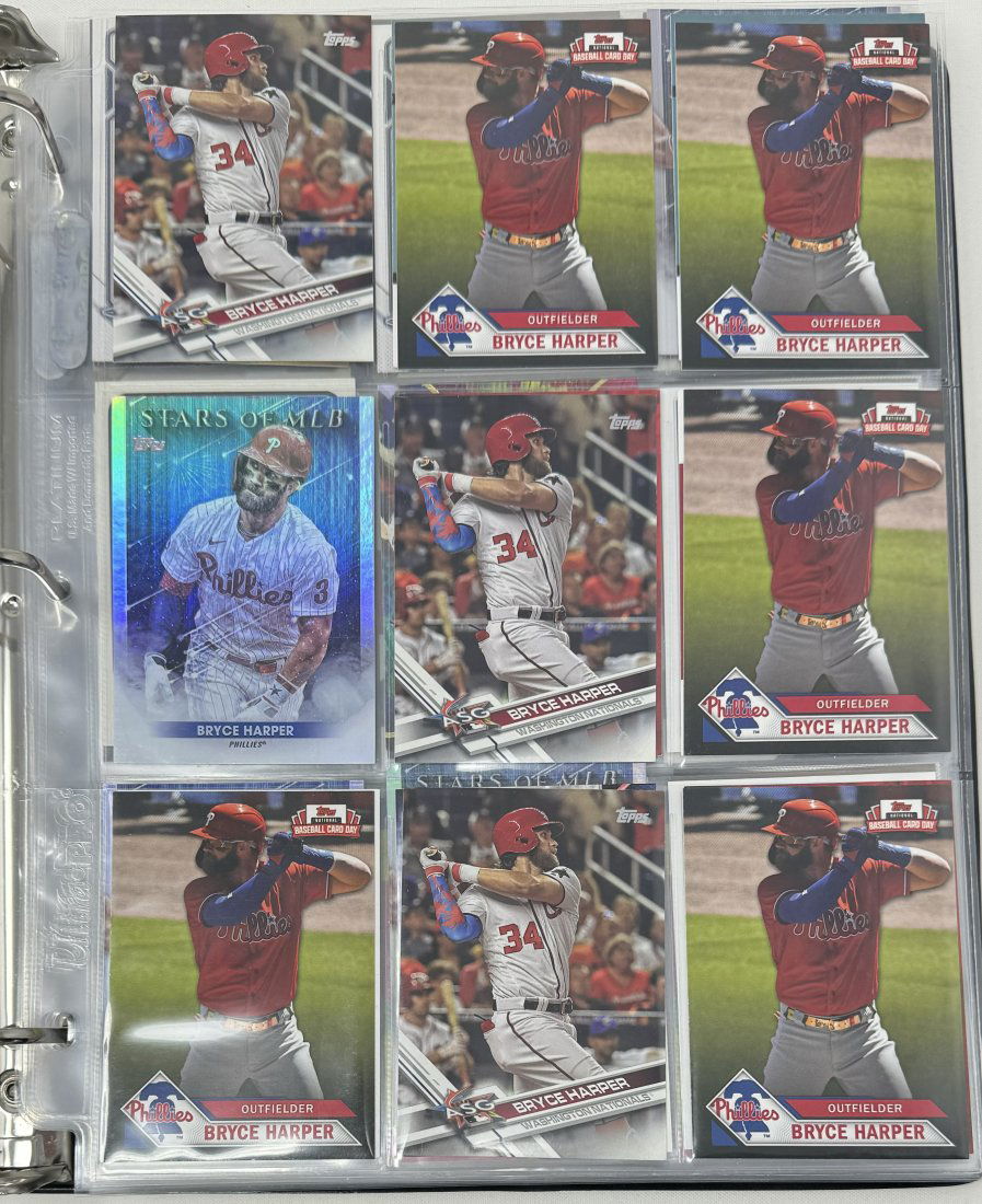 Nolan Ryan, Bryce Harper Binder Of Hockey And Baseball Cards (1 of 13)