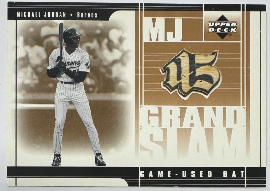 Michael Jordan Game Used Bat Trading Card (1 of 2)