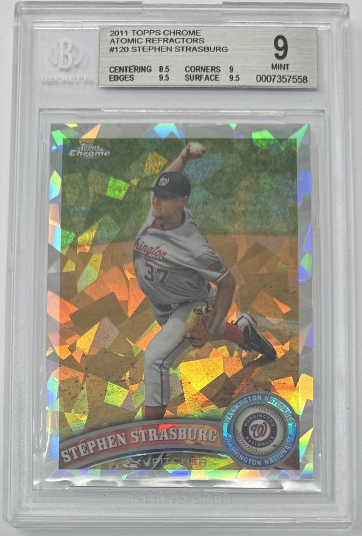 2011 Topps Chrome Stephen Strasburg Refractor Card /225 (1 of 2)