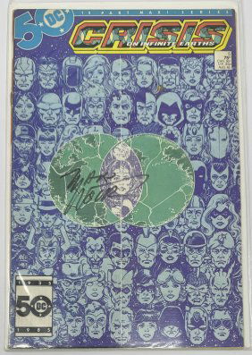 Crisis Comic Book Autographed By Marv Wolfman