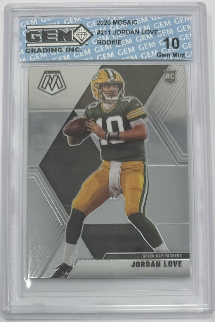 Jordan Love Rookie: 2020 Mosaic Jordan Love Rookie GEM Mint 10 Football Card