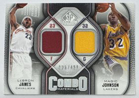 Lebron James And Magic Johnson Game Used Patch /499