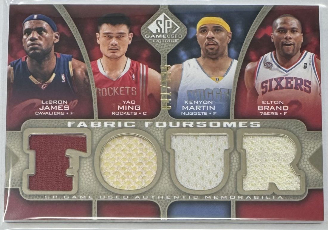 Lebron James Yao Ming Kenyon Martin Elton Brand Game Used Patch /125 (1 of 2)