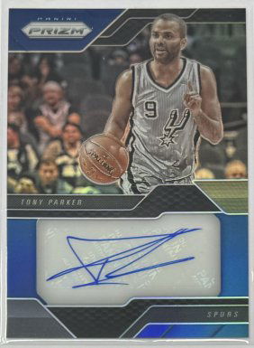Tony Parker Blue Prizm Autograph Auto /49