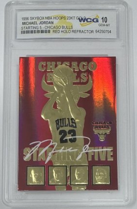 Michael Jordan Red Holo Card