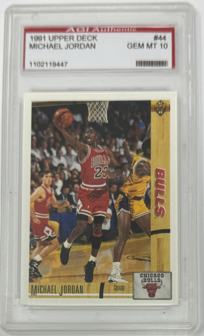 1991 Michael Jordan Card: 1991 Michael Jordan AGI Mint 10 basketball card