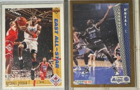 Michael Jordan And Shaquille Oneal Vintage Cards