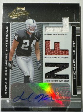 Michael Huff Auto Jersey Patch /100