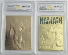 Emmitt Smith And Joe Namath Cards