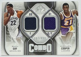 Rudy Gay And Michael Cooper Game Used Patch Combo /499