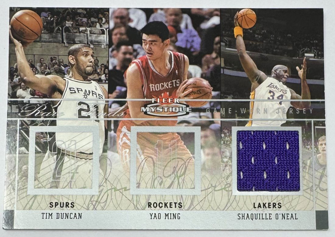 Tim Duncan , Yao Ming ,Tim Shaquille ONeal Jersey Game Used Patch /300 (1 of 2)