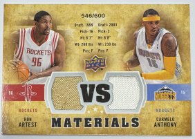 Carmelo Anthony And Ron Artest Game Used Patch /600