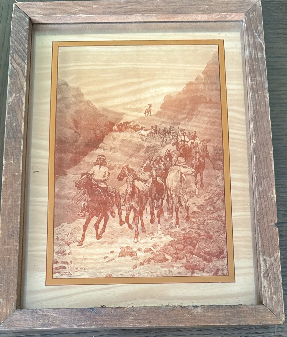 Glass Western Artwork Frederic Remington: Lucid Lines Photography on Glass Western Artwork Frederic Remington 1974