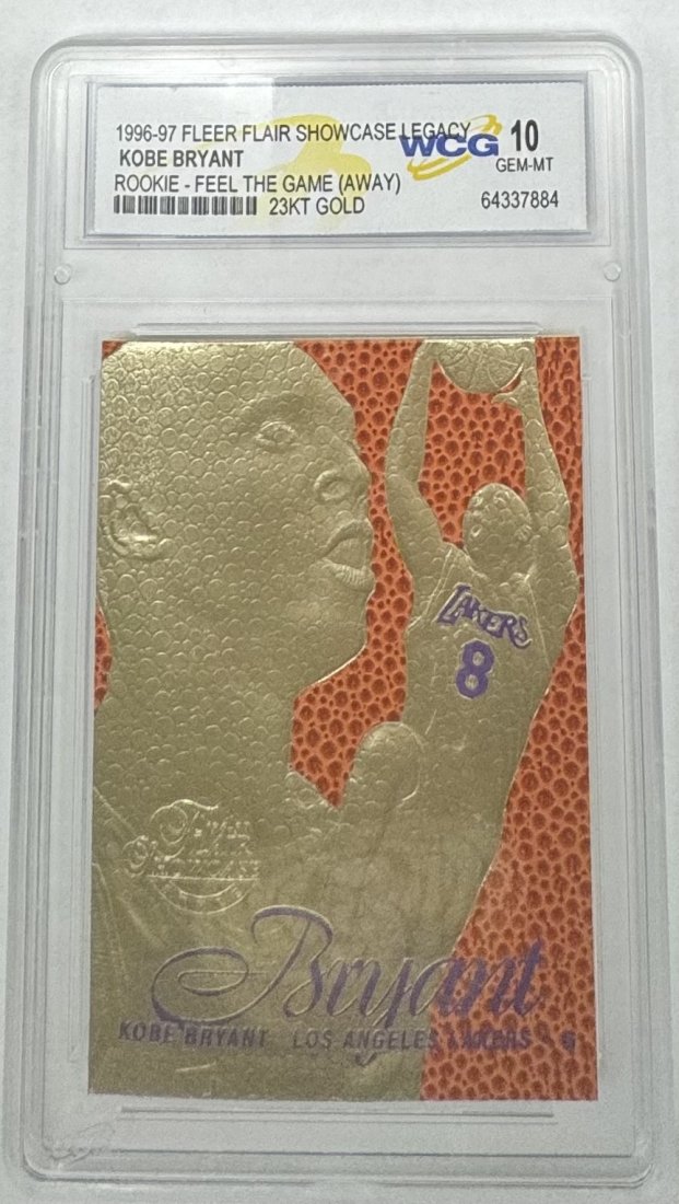 Kobe Bryant Rookie Basketball Card: 1996 fleer Kobe Bryant Rookie feel the game Limited edition basketball card mint 10