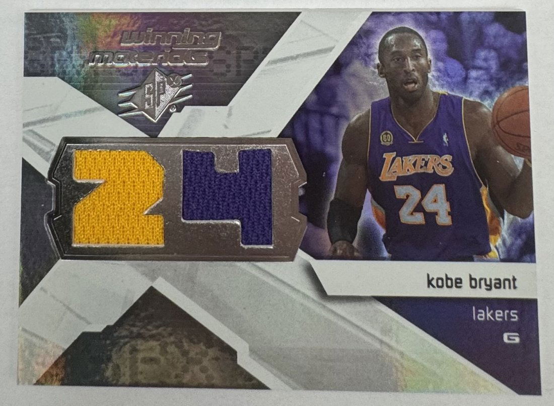 Kobe Bryant Game Used Patch Card (1 of 2)