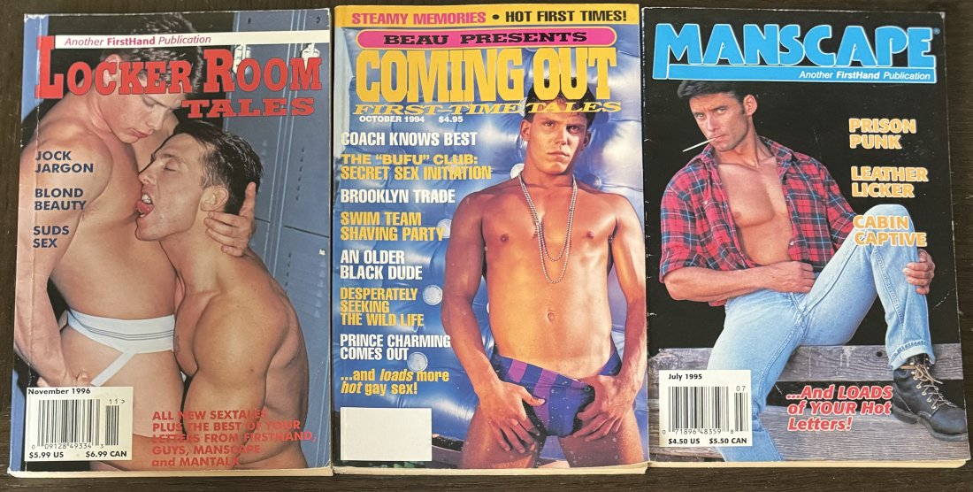 Locker Room, Coming Out And Manscape Magazines: 1996 Locker Room Takes, 1994 Coming Out And 1995 Manscape Magazines