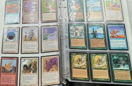 1990s Magic The Gathering Trading Cards Binder