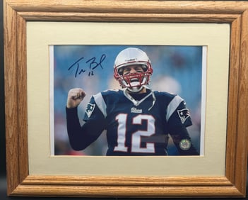 Tom Brady Photo Signed With COA